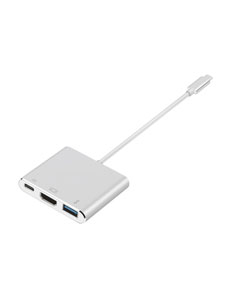 3口USB Type-C擴(kuò)展塢鋁合金